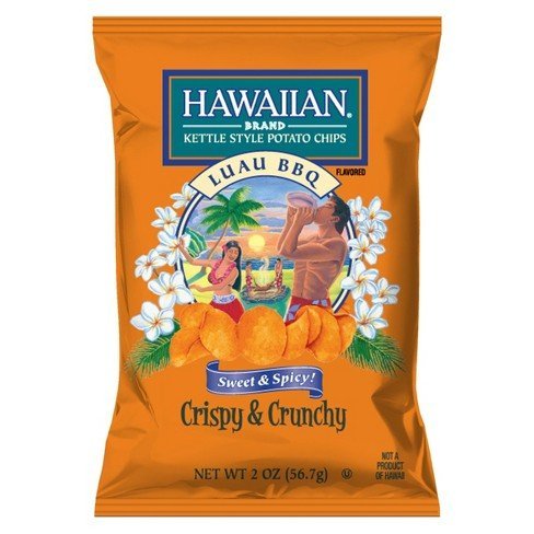 Hawaiian Brand Kettle Chips Luau BBQ - 2oz