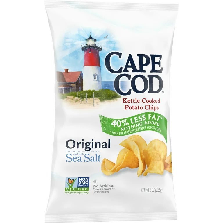 Cape Cod Kettle Chips Original Sea Salt 40% Less Fat - 8oz