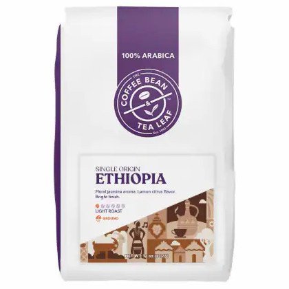 Coffee Bean Ethiopia Light Roast Ground - 11oz