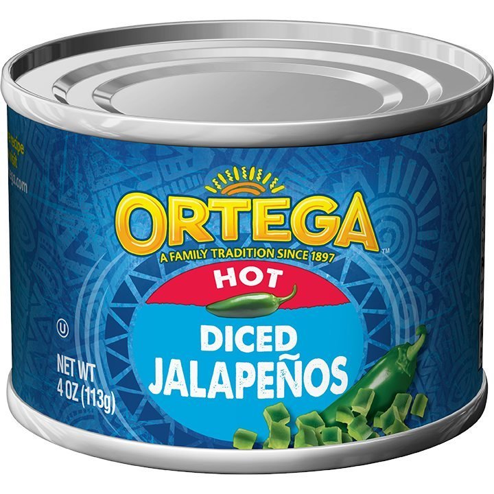 Ortega Diced Jalapenos Hot - 4oz