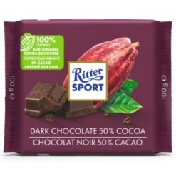 Ritter Sport Dark Chocolate 50% Cocoa - 100g