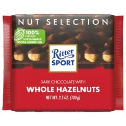 Ritter Sport Dark Chocolate With Whole Hazelnuts - 3.5oz