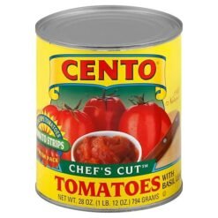 Cento Chef's Cut Tomatoes with Basil Leaf - 28 Oz
