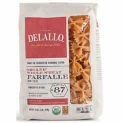 Delallo Pasta Organic Whole Wheat Farfalle Bow Ties - 16oz
