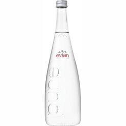 Evian Natural Spring Water Glass Bottle - 25.36oz