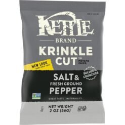 Kettle Chips Small Bag Krinkle Salt & Fresh Ground Pepper - 2oz