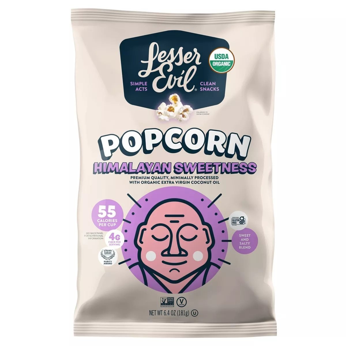 Lesser Evil Popcorn Himalayan Sweetness - 6.4oz