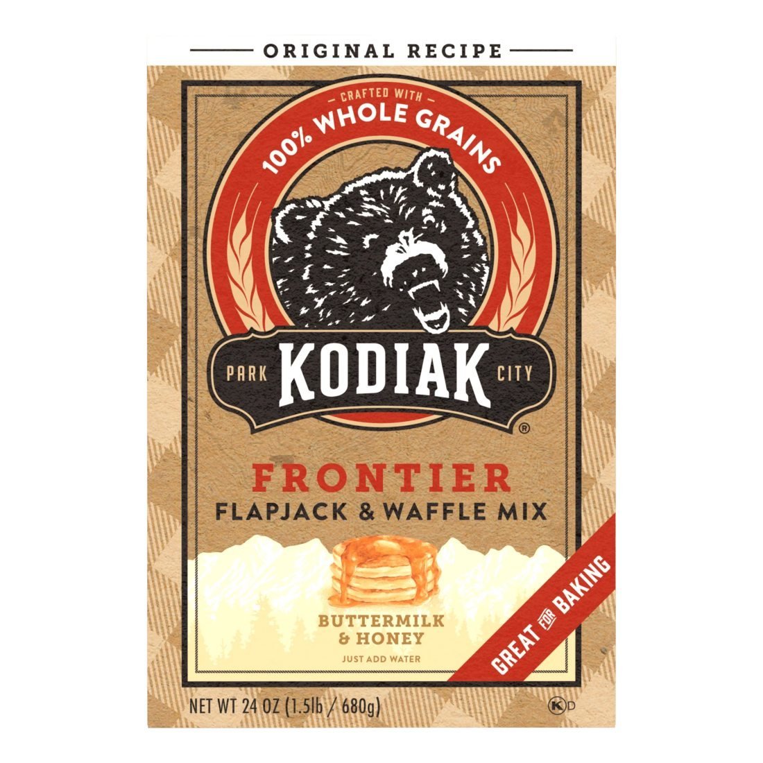 Kodiak Cakes Flapjack / Waffle Mix Buttermilk Honey - 24oz