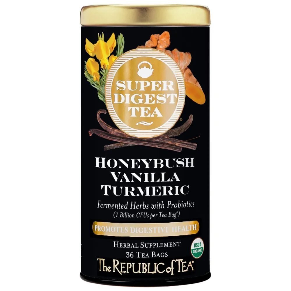 The Republic Of Tea Super Digest Tea Honeybush Vanilla Turmeric - 1.9oz
