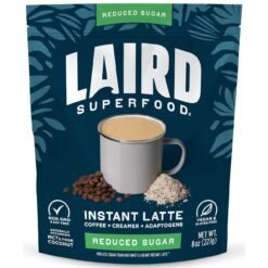Laird SuperFood Instant Latte Reduced Sugar - 8oz