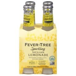 Fever Tree Sparkling Sicilian Lemonade 4-Pack, 6.8oz Bottles