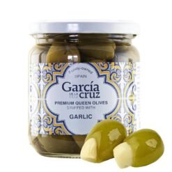 Garcia Cruz Premium Queen Olives Stuffed w/ Garlic - 14oz