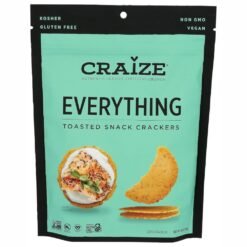 Craize Toasted Snack Crackers Everything - 4oz