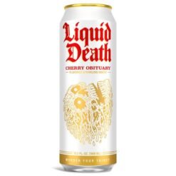 Liquid Death Sparkling Water Cherry Obituary - 19.2oz