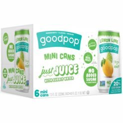 Goodpop Juice + Sparkling Water Lemon Lime 6-Pack, 7.5oz cans