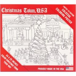 Good World Coloring Poster Christmas Town 34" x 25"