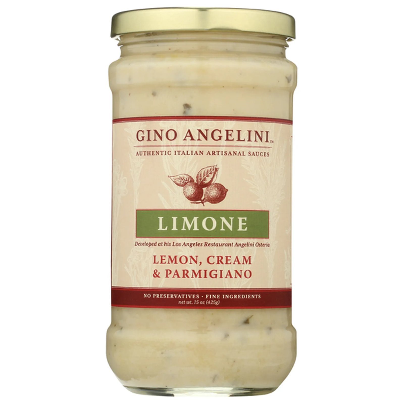 Gino Angelini Limone Lemon, Cream & Parmigiano Sauce - 15oz