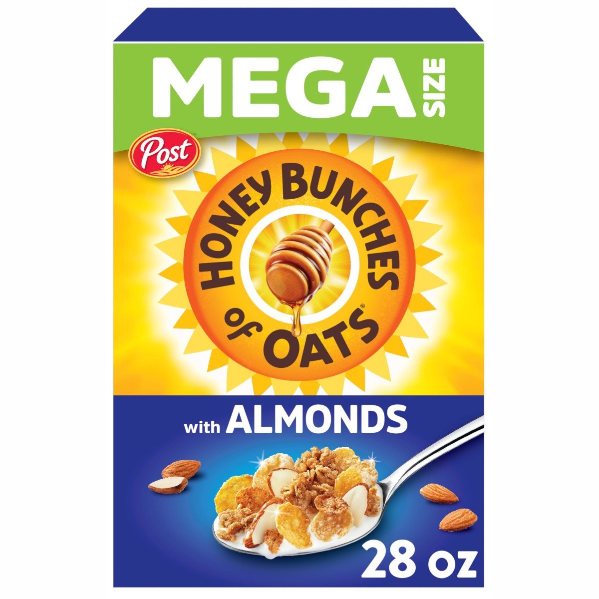 Post Honey Bunches of Oats With Almonds Mega Size -28oz